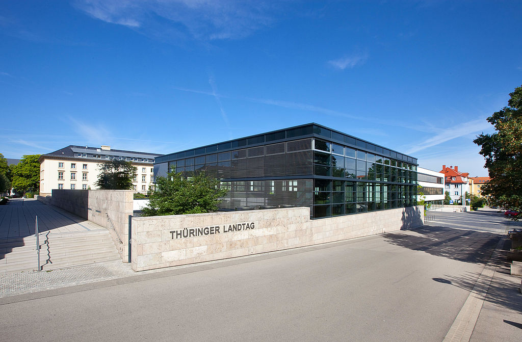 Gebäude des Thüringer Landtags in Erfurt