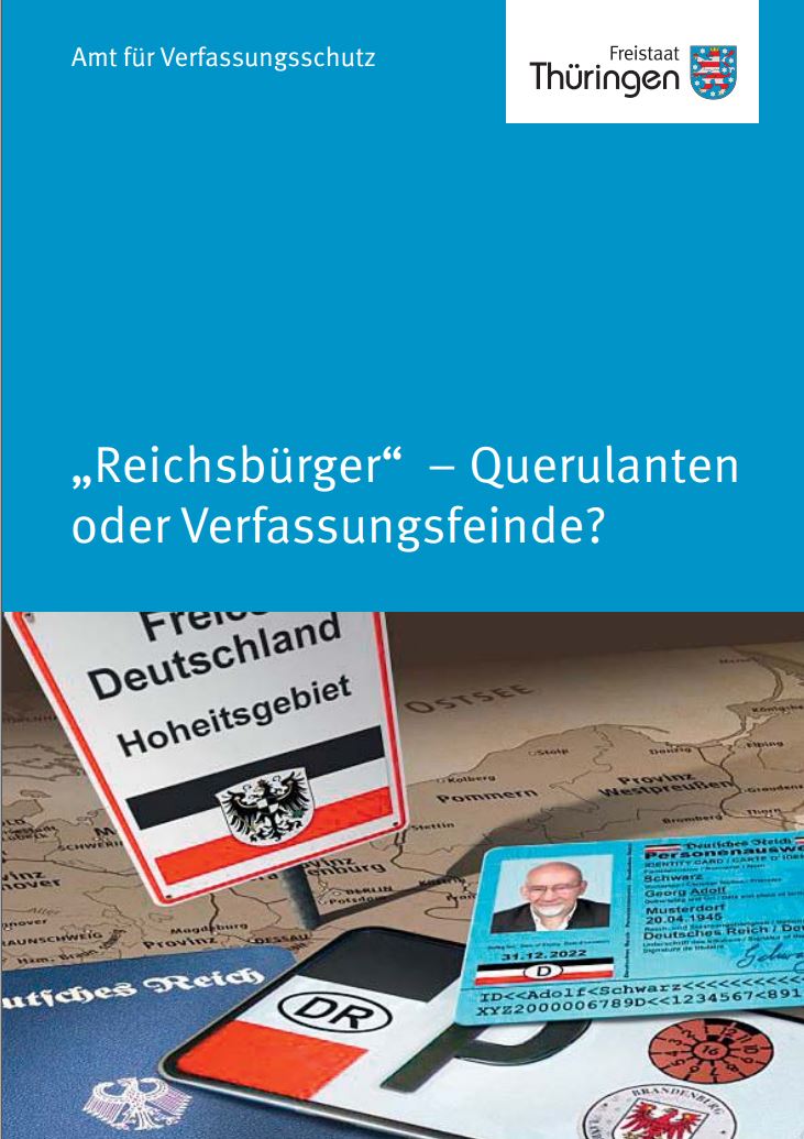 Titelbild der Broschüre "Reichsbürger"